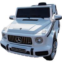 福儿宝【奔驰授权】儿童电动车玩具车可坐人四轮带遥控男女小孩宝宝 四驱白+减震器+后备箱+皮座