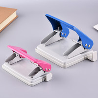 TANOSEE 两孔打孔器打孔机穿孔器DIY活页装订小型（带标尺）学生办公文具可打10张小号红色 TS-P10P