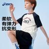 ASICS 亚瑟士 童装25年夏款吸湿抗菌运动插肩袖印花短袖T恤