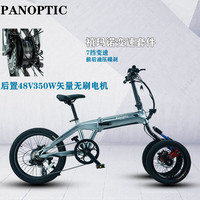 Sonpriges日本不倒翁三轮车前置双轮独臂悬挂折叠助力变速自行车 银色 20英寸