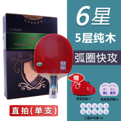 729 KING金标 9星 乒乓球拍 KING金标 5层纯木直拍