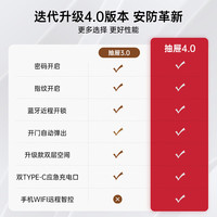 虎牌保险柜家用密码柜抽屉入衣柜小型指纹锁隐形办公保险箱 400宽-磨砂黑内饰白 触屏密码+指纹+WiFi