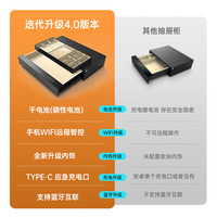 虎牌保险柜家用密码柜抽屉入衣柜小型指纹锁隐形办公保险箱 464宽-磨砂黑高级内饰 触屏密码+指纹+WiFi