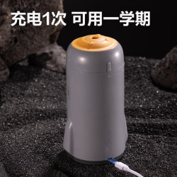 得力 全自动电动卷笔刀开学文具儿童8mm三角洞洞铅笔智能可充电削笔机刨笔刀小火箭灰色