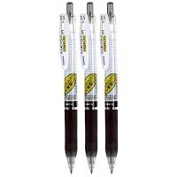 斑马牌 学霸利器中性笔 0.5mm子弹头按动中性笔 JJ77 黑色 3支装