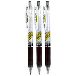 斑马牌 学霸利器中性笔 0.5mm  JJ77 黑色 3支装
