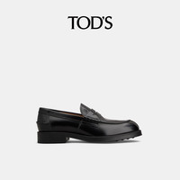 托德斯TOD'S2025早秋男士皮革乐福鞋豆豆鞋 黑色 38
