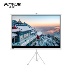 品跃 H5落地支架幕布72英寸4:3移动户外便携投影仪幕布家用办公投影机屏幕