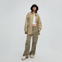 【大口袋设计】秋季百搭中长款宽松翻领外套女