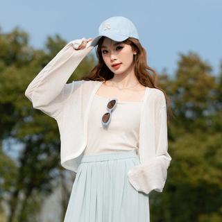 真维斯 纯色宽松显瘦 女士短款针织开衫