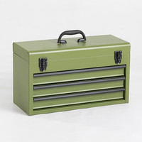 GSTANDARD 133X 家用金属收纳盒三层抽屉款 军绿色