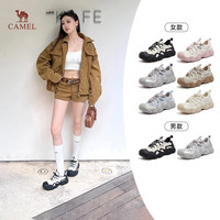 CAMEL骆驼2025夏季「猫爪」丑萌鞋女款户外登山鞋休闲运动鞋 L25S469032,米/金 44