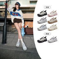 CAMEL骆驼2025夏季「猫爪」丑萌鞋女款户外登山鞋休闲运动鞋 L25S469032M,灰/银 35