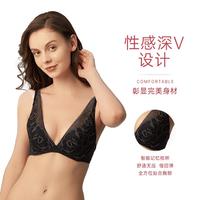 黛安芬 16-8426 蕾丝聚拢文胸 M 黑色