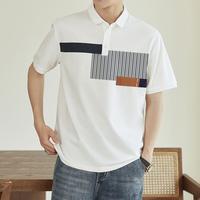 唐狮 2025夏款前胸撞色拼接男士POLO衫