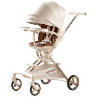 playkids 普洛可 A8MAX遛娃神器婴儿推车可坐可躺轻便折叠双向  越野版 天使之翼（皮质篷）