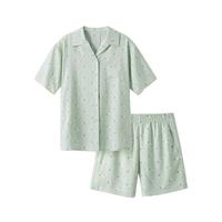 丝丝520H睡衣女冰丝凉感印花短袖短裤家居套装