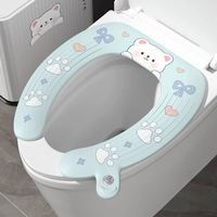 519 粘贴式马桶垫双面防水自带香熏马桶圈四季通用马桶坐垫子可爱动物