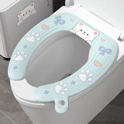 519 粘贴式马桶垫双面防水自带香熏马桶圈四季通用马桶坐垫子可爱动物