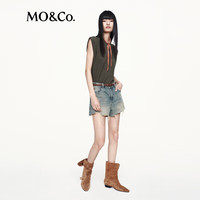 MO&Co. MBE3TEET16 力量宽肩设计 橄榄绿色 M 无袖T恤