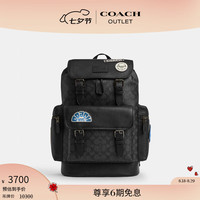 COACH 蔻驰 老花贴饰SPRINT双肩包 男士 青铜色硬件/炭黑色 混合色