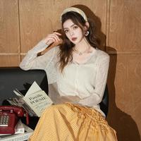轻薄透气长袖针织衫女式外套2025夏款空调衫休闲百搭针织开衫