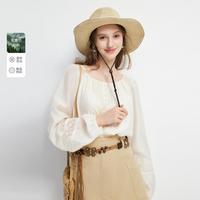 【2025秋款】森系百搭经典圆领衬衫女时髦通勤宽松上衣