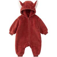 爬爬秋冬季男女宝宝动物爬服连体衣加厚抱抱绒保暖婴儿哈衣 狐狸宝宝 80cm