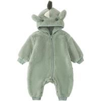 爬爬秋冬季男女宝宝动物爬服连体衣加厚抱抱绒保暖婴儿哈衣 恐龙宝宝 66cm