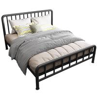 L&S YC09 北欧铁艺床 黑色 100*190cm