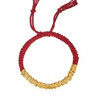 谢瑞麟黄金手绳盘缠金红绳足金手绳手串计价 足金盘缠金红绳手绳约10.7克