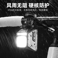 塔斯队长(TOSUOD)自行车前灯公路山地车截止线吊装车前灯小巧高亮下挂快拆夜骑灯 黑色【CBL2000前灯+尼龙支架】