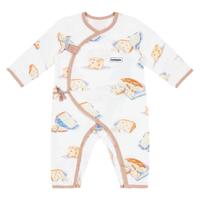 DOMIAMIA新生儿衣服婴儿连体衣春秋款贴身睡衣爬服宝宝满月百天周岁衣服 奥斯花港【春秋季款】 59cm 【身高55-62cm】