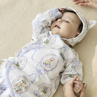 DOMIAMIA新生儿衣服婴儿连体衣春秋款贴身睡衣爬服宝宝满月百天周岁衣服 圣卡梅奥【梦棉20-25℃】 66cm 【身高62-69cm】 圣卡梅奥【全棉20-25℃】