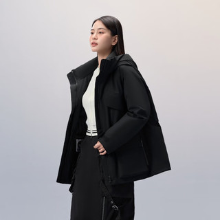 波司登【清仓】秋冬季女款羽绒服时尚休闲连帽短裤冬季保暖外套 黑色8056 M 165/88A