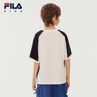 FILA【凉感】斐乐儿童童装上衣2025年秋季新款男大童纯棉短袖T恤 -WT