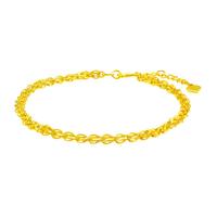 谢瑞麟黄金手链女足金凤尾手链黄金手串计价 足金凤尾手链约2.1克