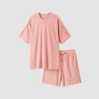 棉棉521H睡衣女短袖春秋款棉柔软舒适华夫格家居服套