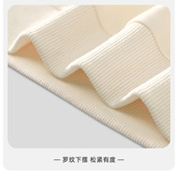 马克华菲儿童套装2025秋季儿童休闲中大童时尚卫衣卫裤两件套 M大花花白色(圆领卫衣) 120