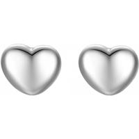周六福(ZLF) S925银饰耳钉女爱心简约气质潮流ins耳饰 耳饰一对