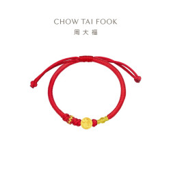 CHOW TAI FOOK 周大福 长乐未央福字足金黄金转运珠
