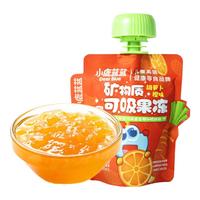 小鹿蓝蓝果汁果冻80%真果汁可吸果冻袋装多口味组合儿童宝宝零食 矿物质可吸果冻【胡萝卜橙味】