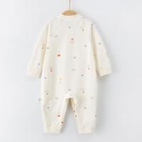 【100%棉】婴儿连体衣服春长袖宝宝秋装哈衣宽松舒适百搭