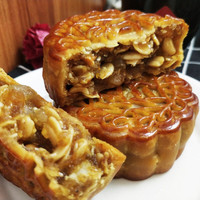 灵龙居 独立包装)广西玉林月饼五仁叉烧月饼广式中秋月饼450g/4只大月饼 五仁叉烧1筒(4只)