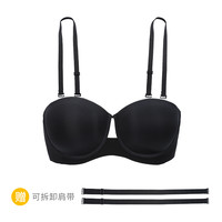 sunflora 桑扶兰 大胸无肩带内衣显小无痕防滑聚拢薄大码抹胸细肩带半杯文胸