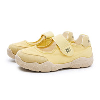 西遇 魔术贴厚底芭蕾鞋德训鞋 黄色