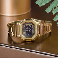 卡西欧G-SHOCK35周年太阳能电波小金表限量男表B5000