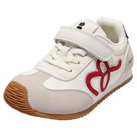 百丽童鞋女童运动鞋2025年秋季儿童复古德训鞋男童板鞋休闲跑步鞋 米/蓝色 33 脚长20.4-21cm