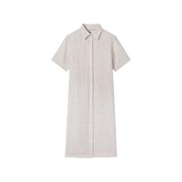 GANT/甘特夏新款女装衬衫裙翻领腰带短袖休闲连衣裙 244-