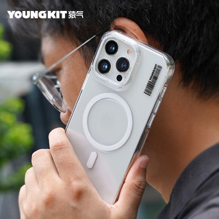  YOUNGKIT/猿气 防摔 iPhone 16 Pro Max手机壳  透明 PC